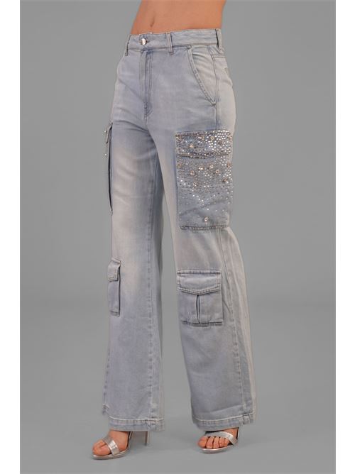 Jeans cargo Patzy relish | PATZY_20BLUE DENIM